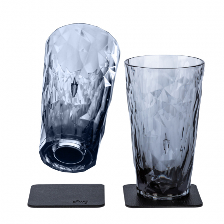 Pahare magnetice Silwy - Pahare de plastic magnetice LONGDRINK gri, set de 2 bucati, High-Tech