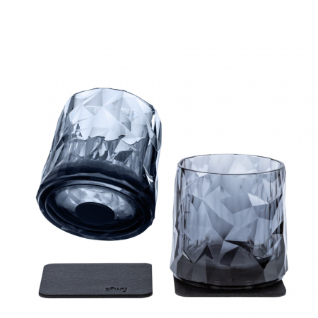 Pahare magnetice Silwy - Pahare de plastic magnetice TUMBLER gri, set de 2 bucati, High-Tech