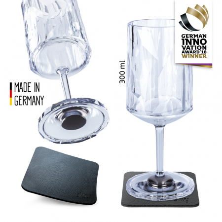 Pahare magnetice Silwy - Pahare de plastic magnetice WINE 0,3l, set de 2 bucati