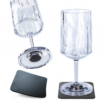 Pahare magnetice din plastic - Pahare de plastic magnetice WINE, set de 2 bucati, High-Tech