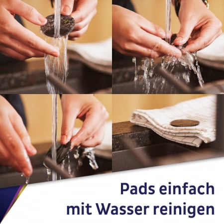 Suport feros cu gel diam. 6,5cm negru - set de 4 buc. [9]