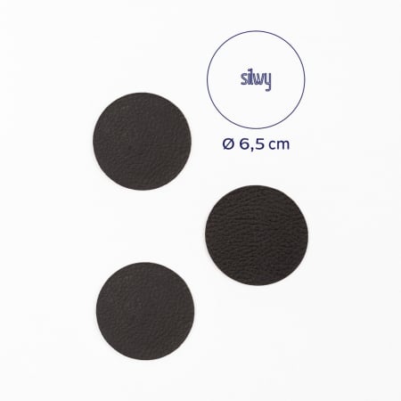 Suport feros cu gel diam. 6,5cm negru - set de 4 buc. [1]