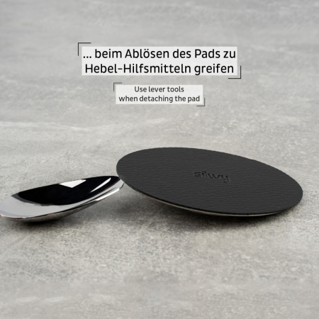 Suport feros cu gel diam. 8cm SUPERSTRONG negru [5]