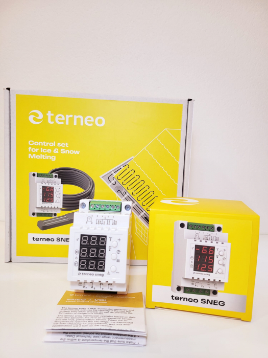 Set Termostat digital + senzor temperatura / Umiditate 1 x 16A - 230 Volt pentru jgheab/burlan [2]