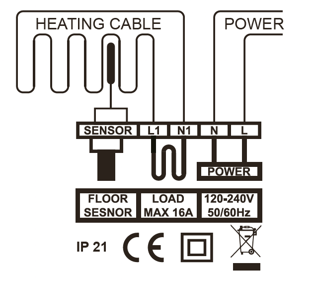 Termostat ET-44  - WIFi Control , cu senzor de pardoseala inclus [4]