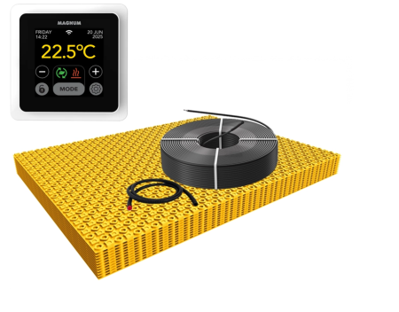 Kit cu termostat WIFI MRC - Kit 7.5 m² (5 m² incalzit) MAGNUM Decoupling System cu WIFI MRC