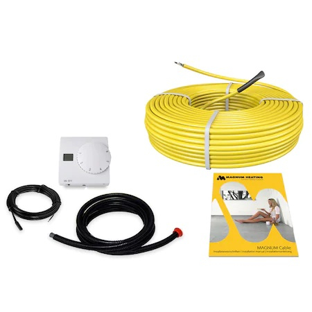 Kit cablu incalzire in pardoseala cu termostat analogic - Kit cablu incalzire in pardoseala Magnum Heating 700 W - 41,2 m, pentru 5 mp cu termostat Analogic Standard control