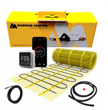 Kit covor incalzire in pardoseala cu termostat WIFI control F32 - Kit covor incalzire in pardoseala 20 m² - 3000 W cu termostat WIFI control F 32
