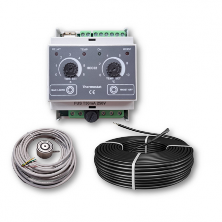 Kit degivrare cu o zona de control - Kit  degivrare 5m² putere constanta (1200w) montaj beton cu termostat 1 x 16A - 230 Volt, control 1 zona x  temperatura si Umiditate