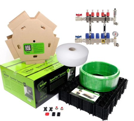 SpeeTile - Pachet standard 30m² incalzire prin pardoseala cu agent termic, sistem SpeeTile pentru sapa autonivelanta , grosime 15mm