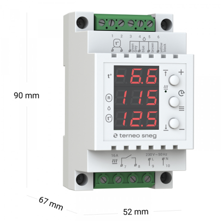 Set  Termostat digital  + senzor temperatura / Umiditate 1 x 16A - 230 Volt pardoseala [1]