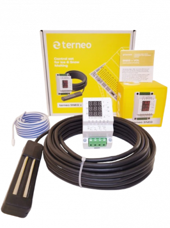 Automatizare / termostate si senzori pentru degivrare - Set Termostat digital + senzor temperatura / Umiditate 1 x 16A - 230 Volt pentru jgheab/burlan