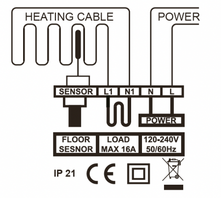 Termostat ET-44  - WIFi Control , cu senzor de pardoseala inclus [3]