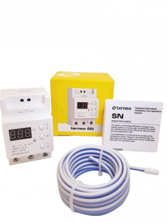 Automatizare / termostate si senzori pentru degivrare - Terneo SN termostat pentru degivrare 32A, cu senzor de pardoseala inclus