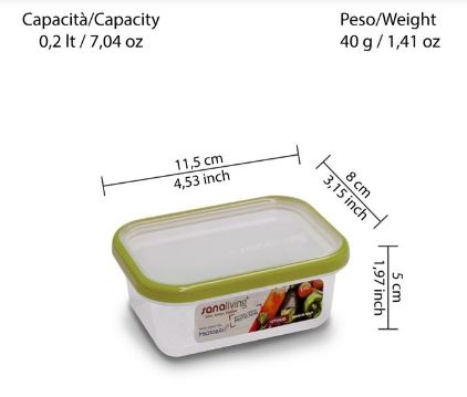 Cutie Conservare 11,5x8x5 cm/0,2L - SanaLiving [2]