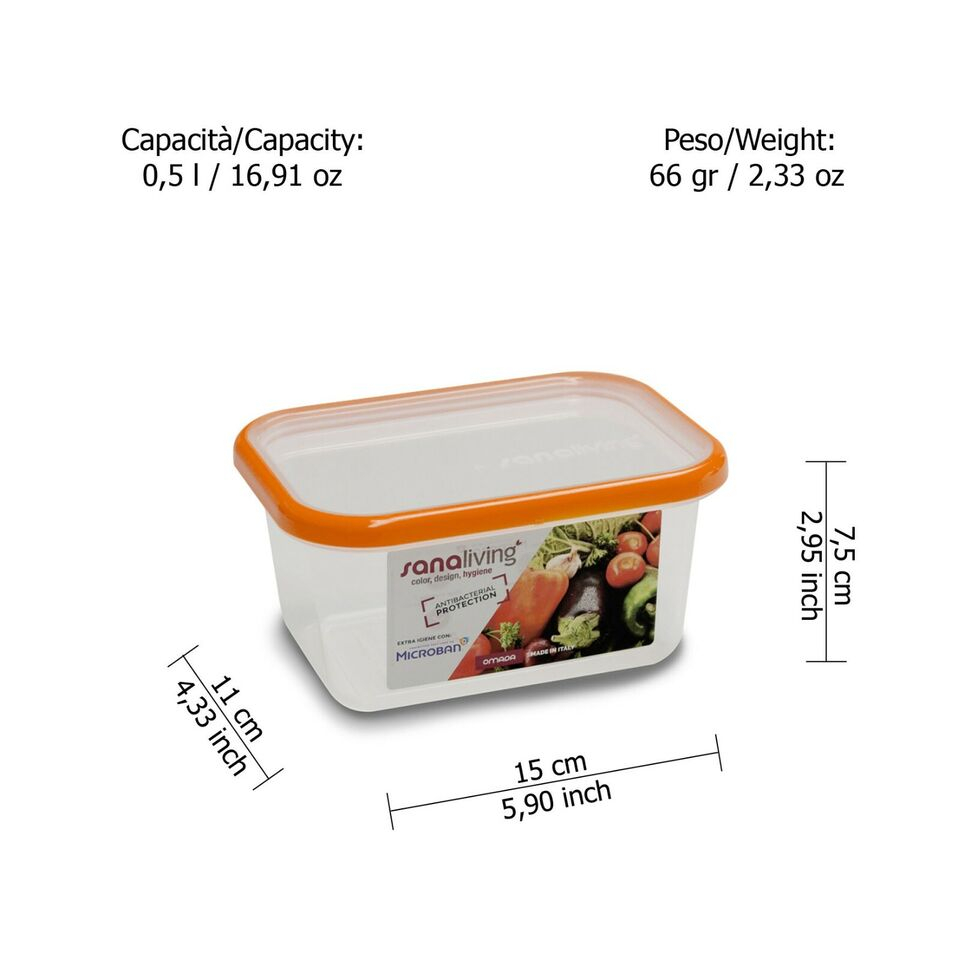 Cutie de conservare 15x11x7,5 cm/0,5L - SanaLiving [3]