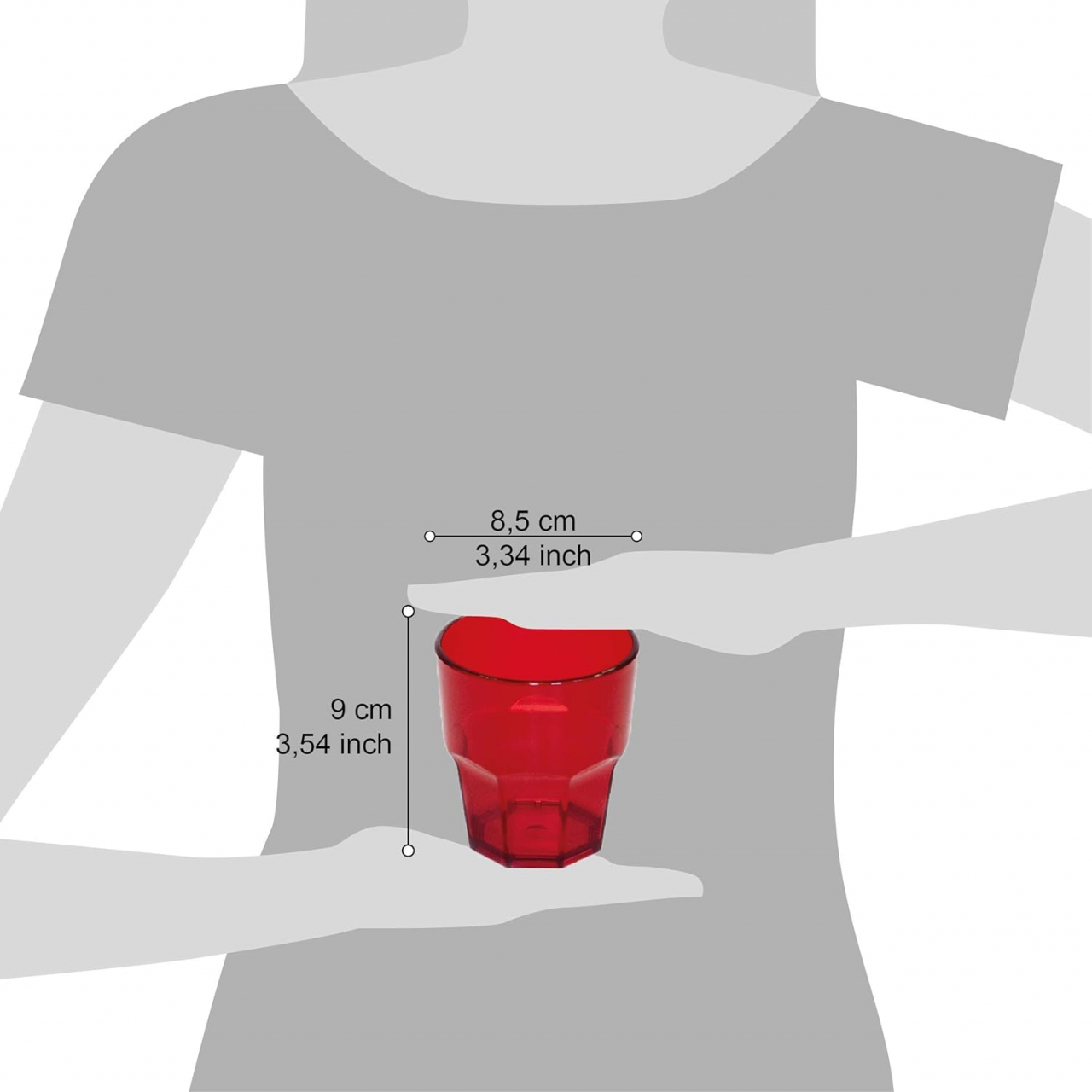 Pahar octogonal 0.30 L - WLK [3]
