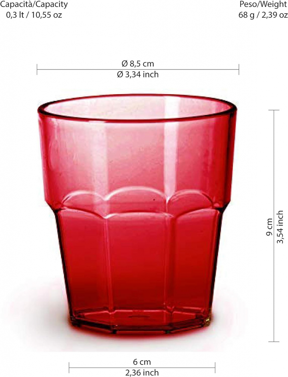 Pahar octogonal 0.30 L - WLK [2]