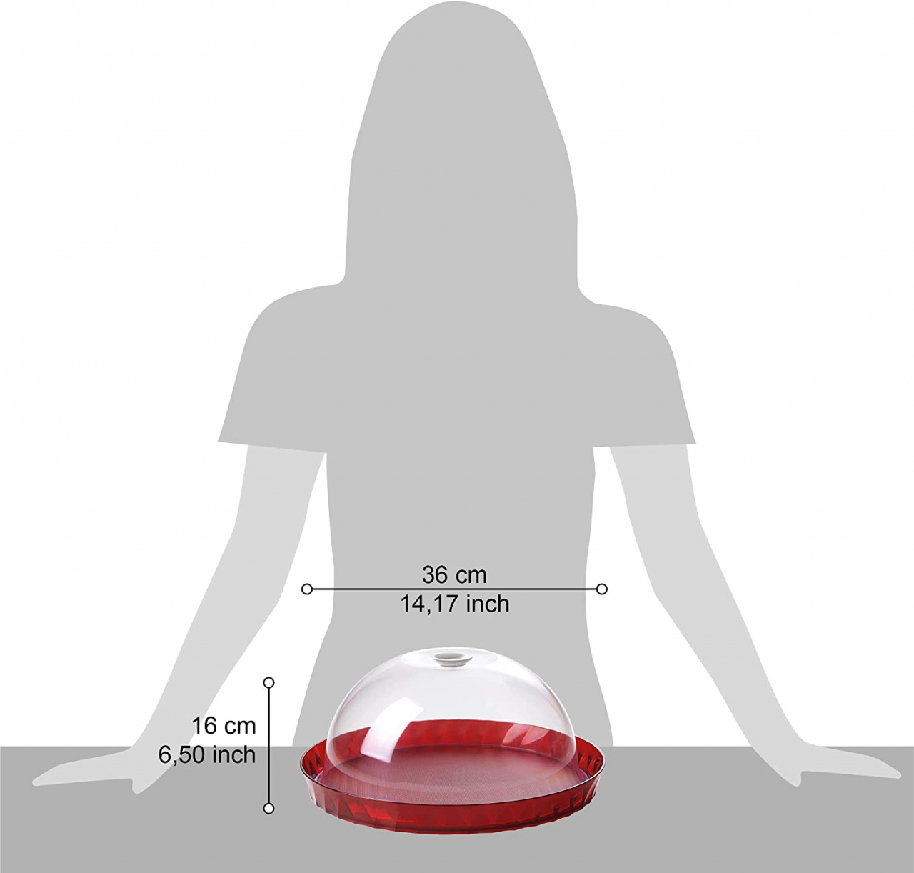 Platou de tort cu capac ø36xh16,5 cm - DIAMOND [2]