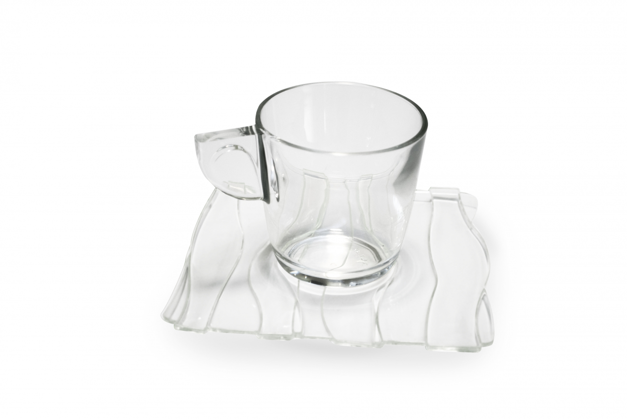 Set 2 cesti de cafea - transparent  - Oyster [2]