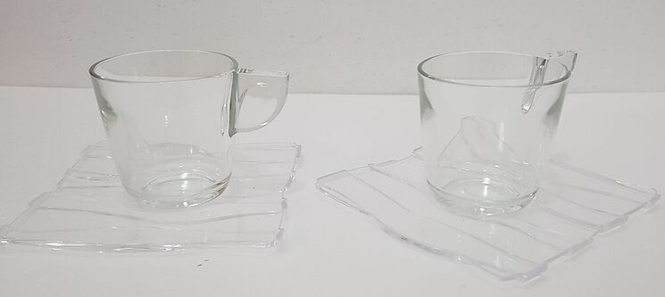 Set 2 cesti de cafea - transparent  - Oyster [9]