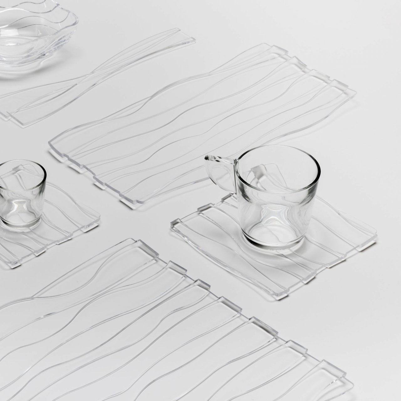 Set 2 cesti de cafea - transparent  - Oyster [10]