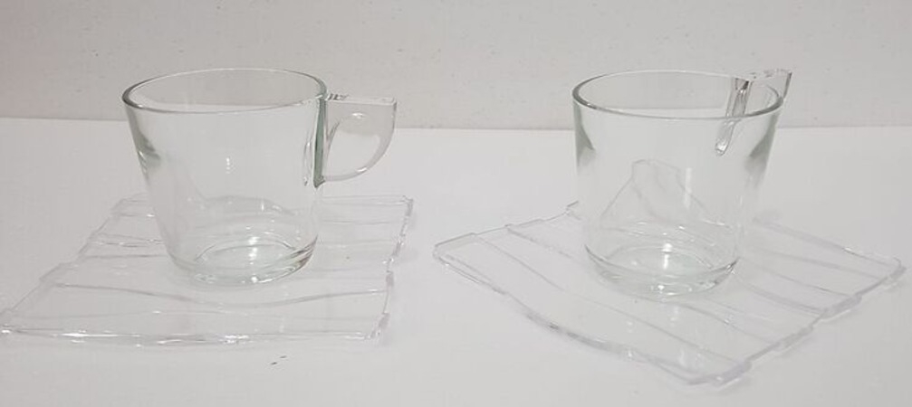 Set 2 cesti de cafea - transparent  - Oyster [6]