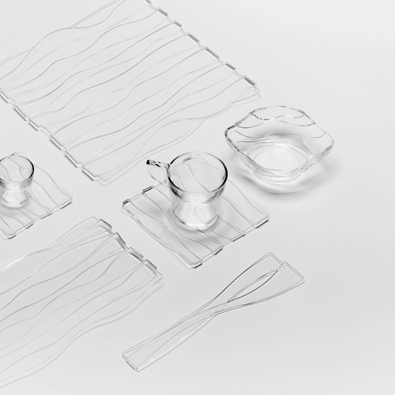 Set 2 cesti de ceai - transparent - Oyster  [13]