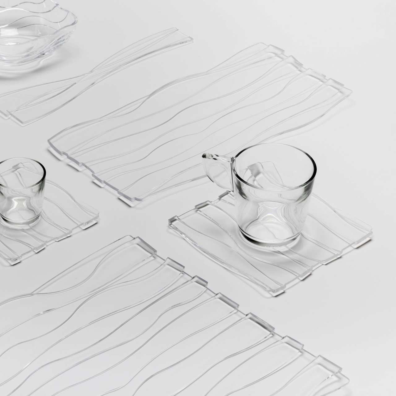 Set 2 cesti de ceai - transparent - Oyster  [12]