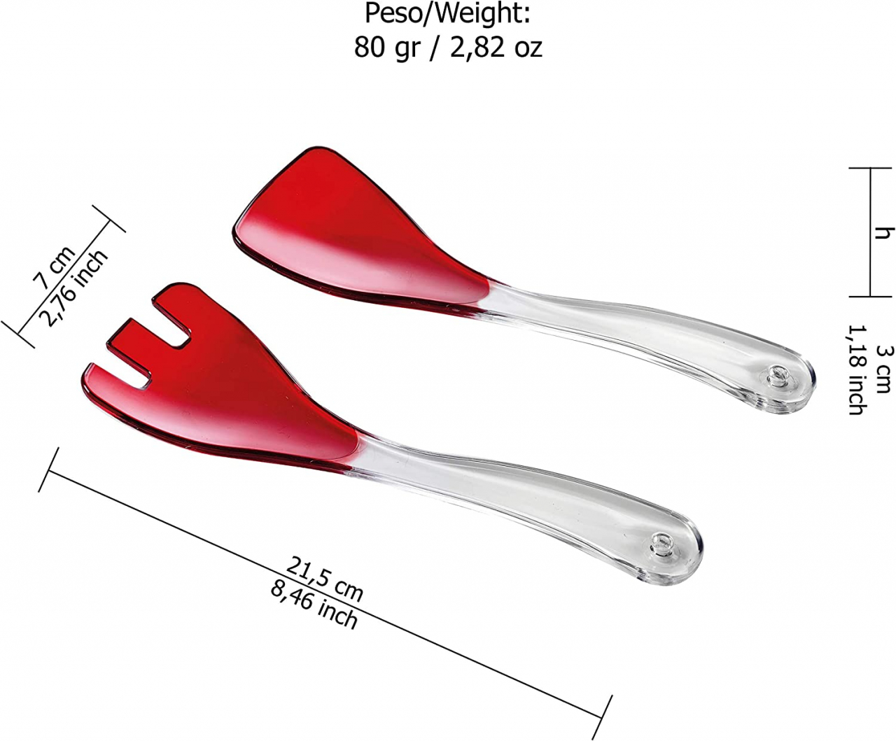 Set 2 linguri de salată 21,5 cm - DIAMOND [2]