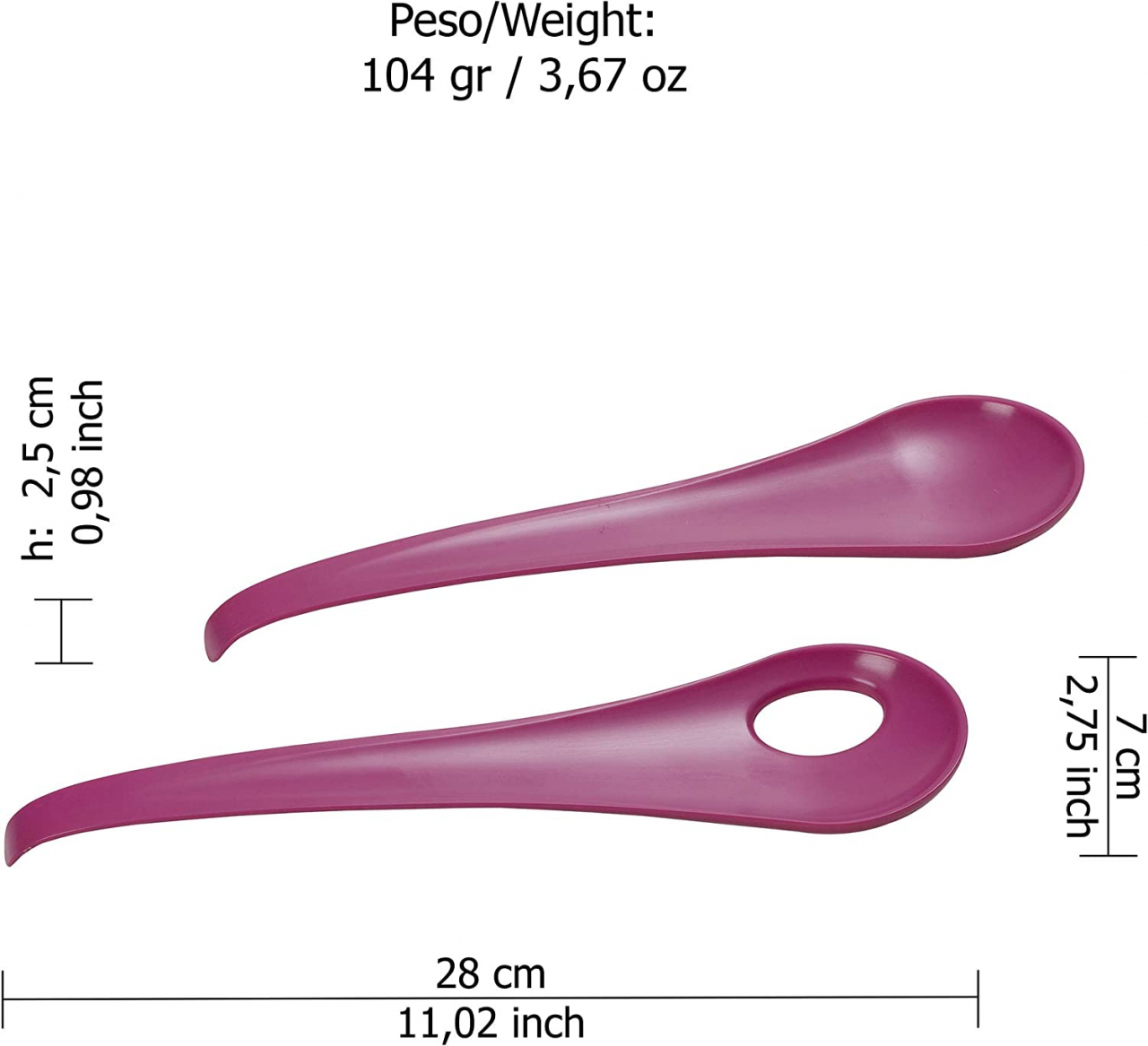 Set 2 linguri de salată 27x7x2,5 cm SanaLiving [2]