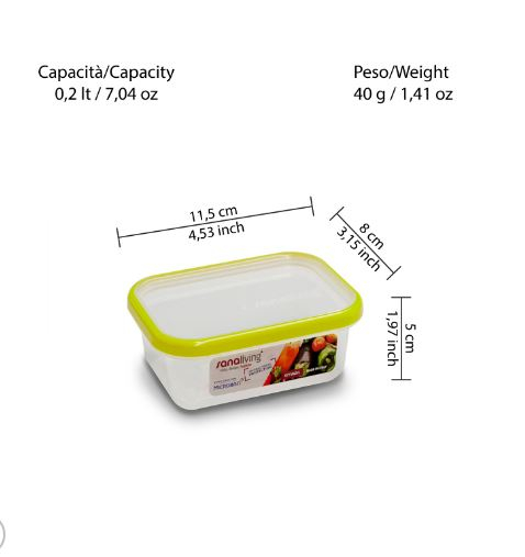 Set 3 cutii de conservare alimente 11,5x8x5-11,5x8x5-19x14x6,5 cm - culori asortate (fucsia-lime-violet)  - SanaLiving [3]