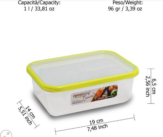 Set 3 cutii de conservare alimente 11,5x8x5-11,5x8x5-19x14x6,5 cm - culori asortate (fucsia-lime-violet)  - SanaLiving [2]