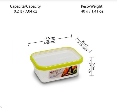 Set 3 cutii de conservare alimente 11,5x8x5 cm - culori asortate (fucsia-lime-violet)  - SanaLiving [2]