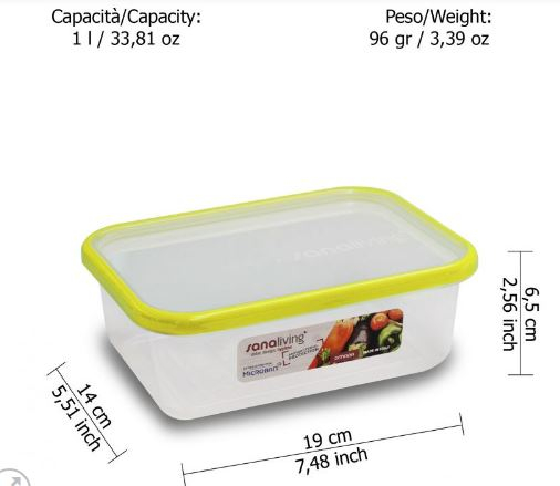 Set 3 cutii de conservare alimente 19x14x6,5-19x14x9-19x14x13,5 cm - culori asortate (fucsia-lime-violet) - SanaLiving [5]