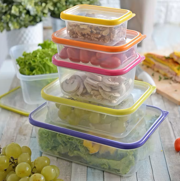 Set 3 cutii de conservare alimente 24x16,5x5 cm - culori asortate (fuchsia-lime-violet)  - SanaLiving [8]