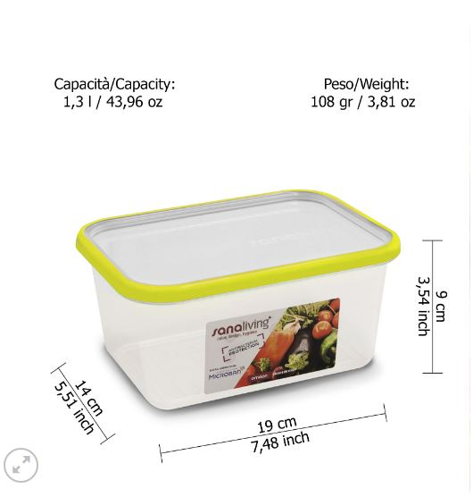 Set 3 cutii de conservare alimente 24x16,5x8 cm - culori asortate (fuchsia-lime-violet)  - SanaLiving [2]