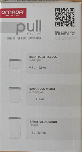 Set 3 cutii inalte patrate 11,7x11x9,5 cm -11,7x11,7x14,6 cm -1,7x11,7x19,8 cm (05 L-1L- 1,5 L) - PULL BOX [8]