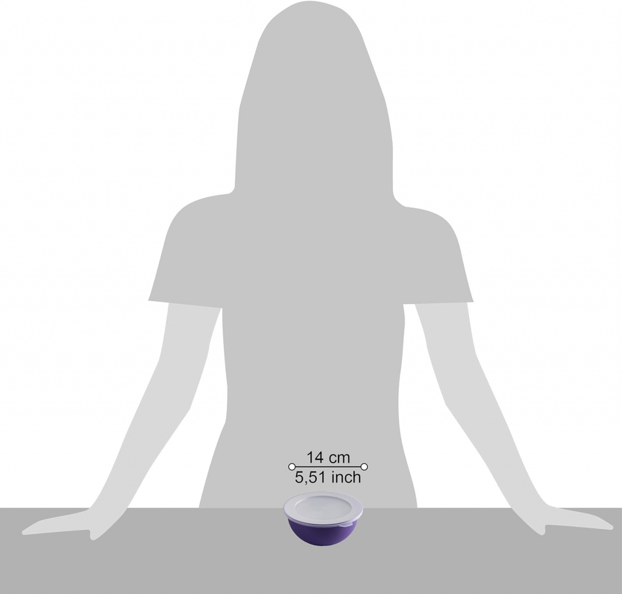 Set 4 boluri cu capac d.13 cm - culori asortate (portocaliu-fucsia-galben-verde) - SanaLiving [14]