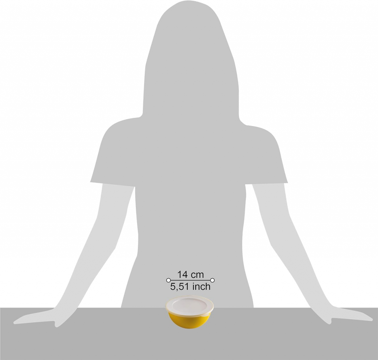 Set 4 boluri cu capac d.13 cm - culori asortate (portocaliu-fucsia-galben-verde) - SanaLiving [16]