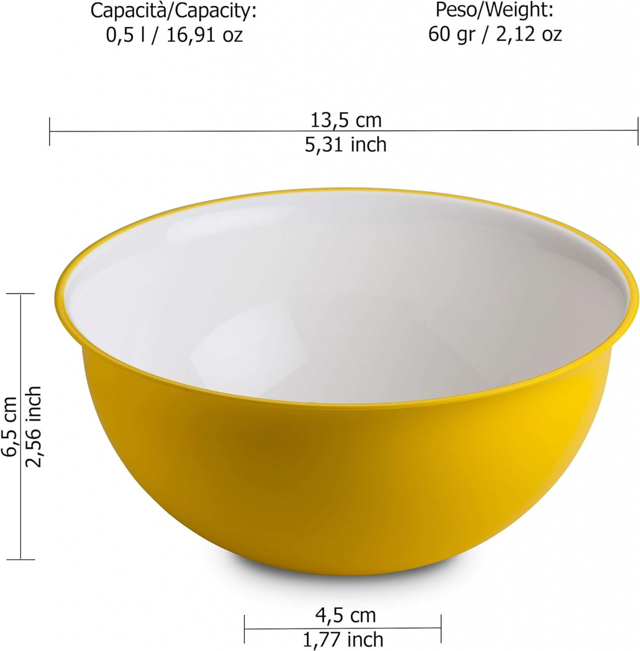 Set 4 boluri cu capac d.13 cm - culori asortate (portocaliu-fucsia-galben-verde) - SanaLiving [22]