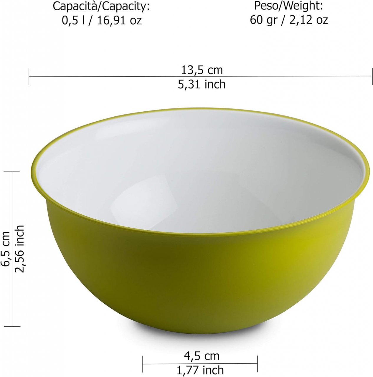 Set 4 boluri cu capac d.13 cm - culori asortate (portocaliu-fucsia-galben-verde) - SanaLiving [25]