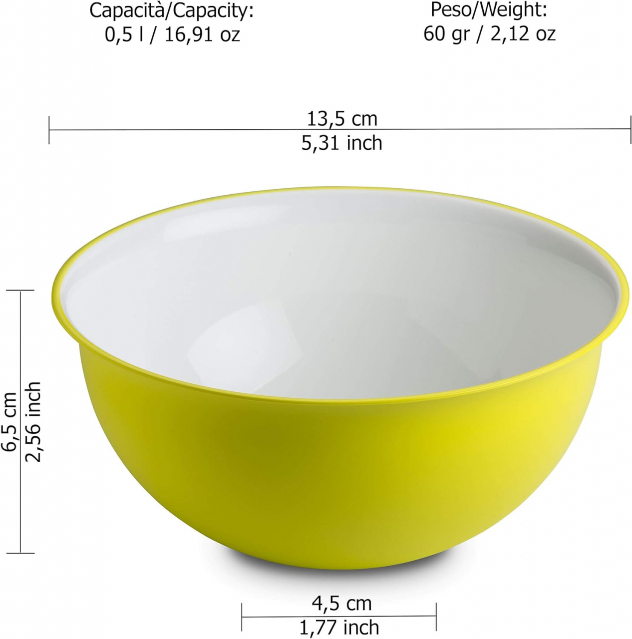 Set 4 boluri cu capac d.13 cm - culori asortate (portocaliu-fucsia-galben-verde) - SanaLiving [24]