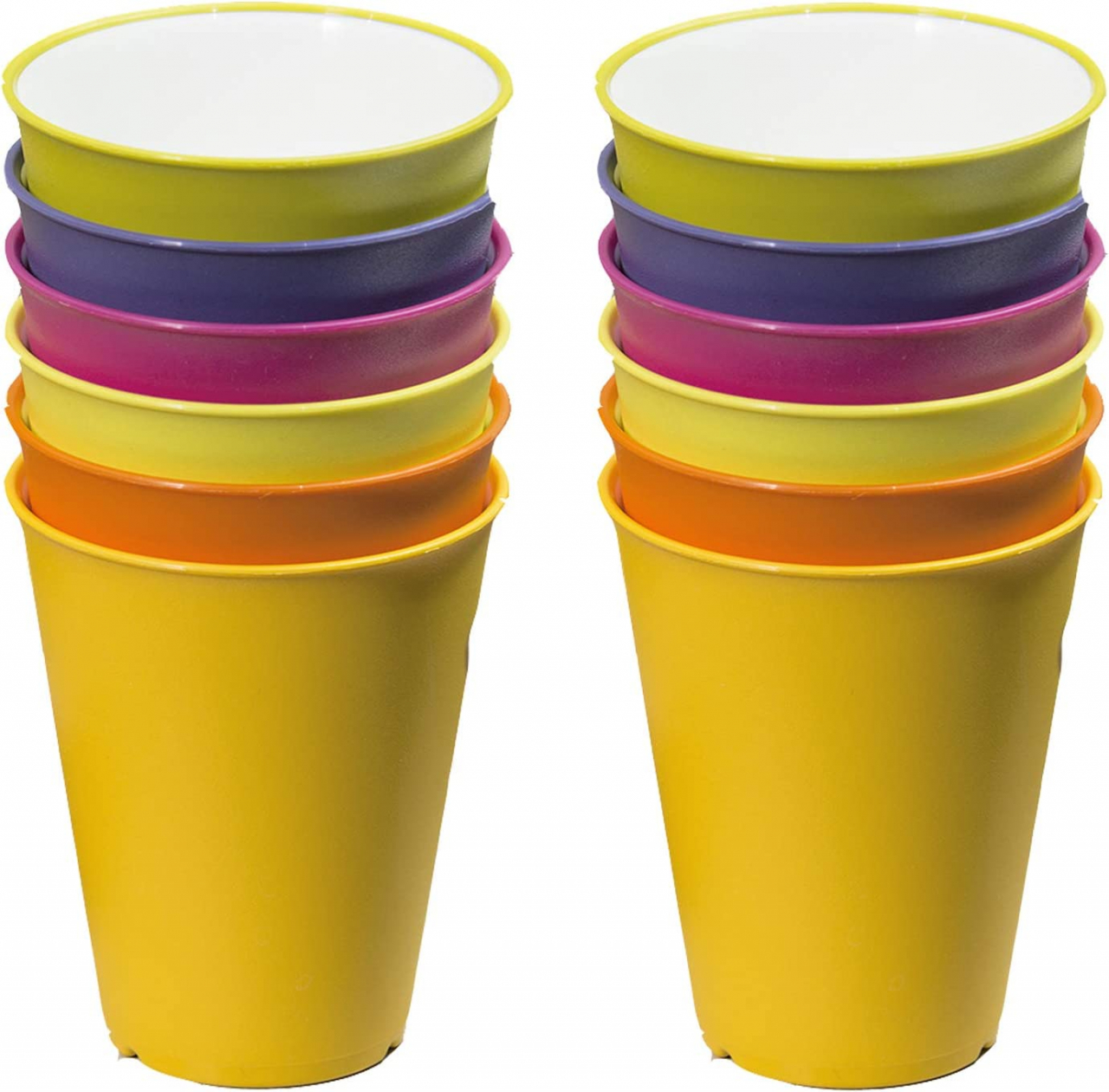 Set 4 pahare (cutie) culori asortate (portocaliu-galben-fucsia-verde)  - SanaLiving [10]