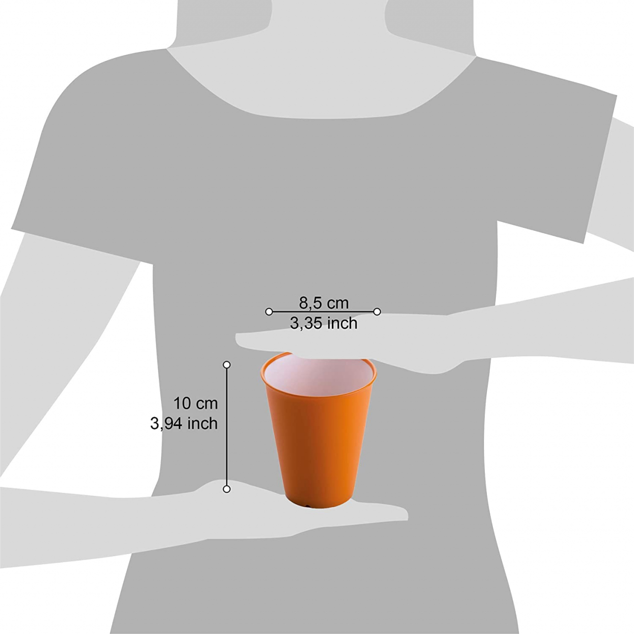 Set 4 pahare (cutie) culori asortate (portocaliu-galben-fucsia-verde)  - SanaLiving [8]