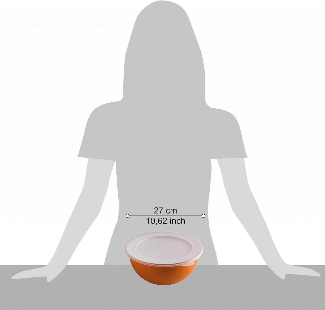 Set Bol de salată+strecurătoare+capac d.26 cm/3,5L - SanaLiving [9]