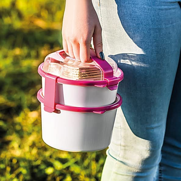 Set cutie de prânz LADY cu toartă şi tacâmuri 19,5x18,5x20,5 cm (1L+1,6L) - SanaLiving [6]