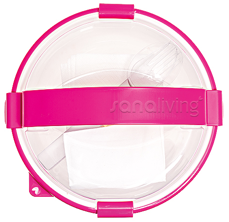 Set cutie de prânz LADY cu toartă şi tacâmuri 19,5x18,5x20,5 cm (1L+1,6L) - SanaLiving [2]