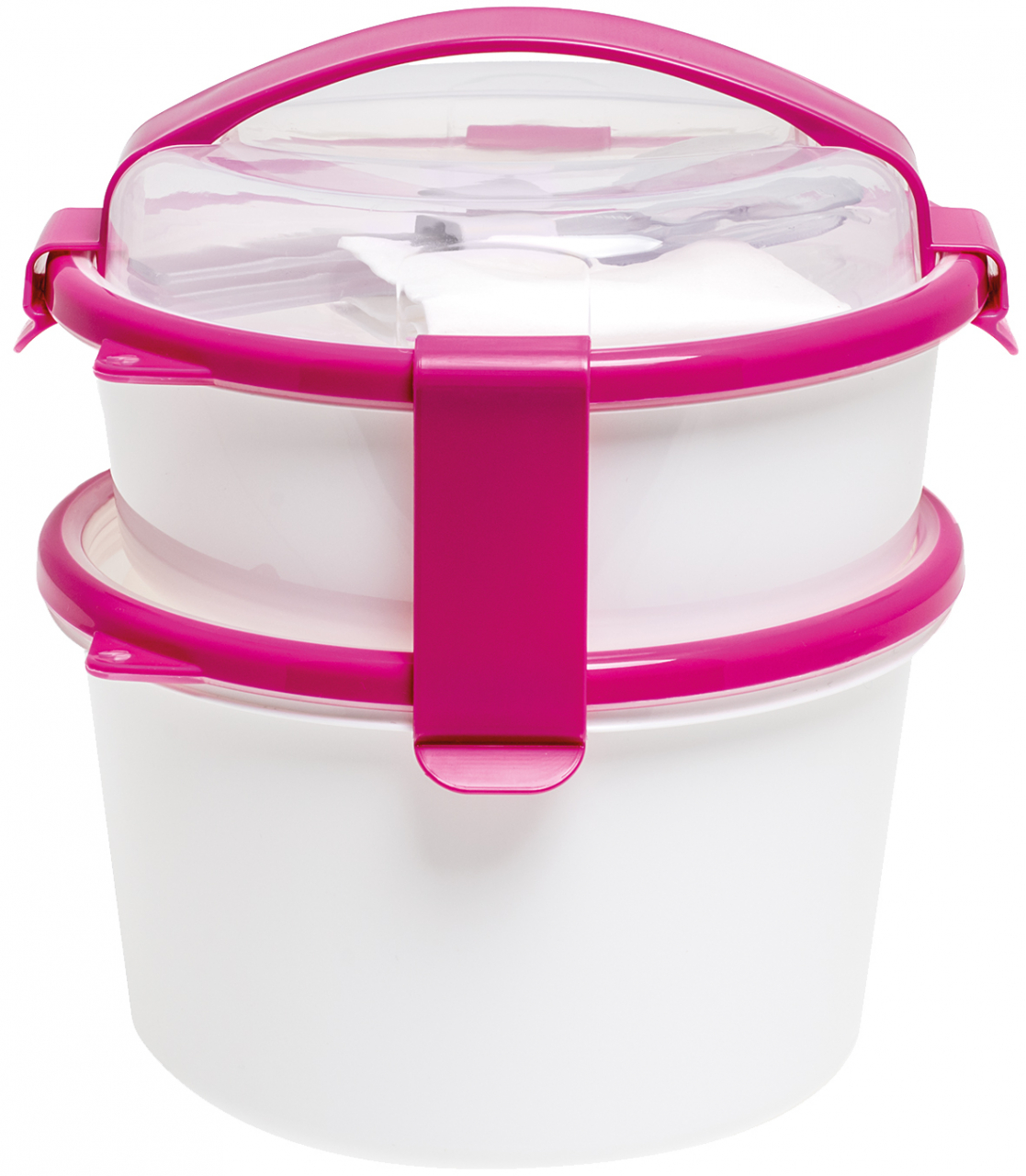 Set cutie de prânz LADY cu toartă şi tacâmuri 19,5x18,5x20,5 cm (1L+1,6L) - SanaLiving [5]