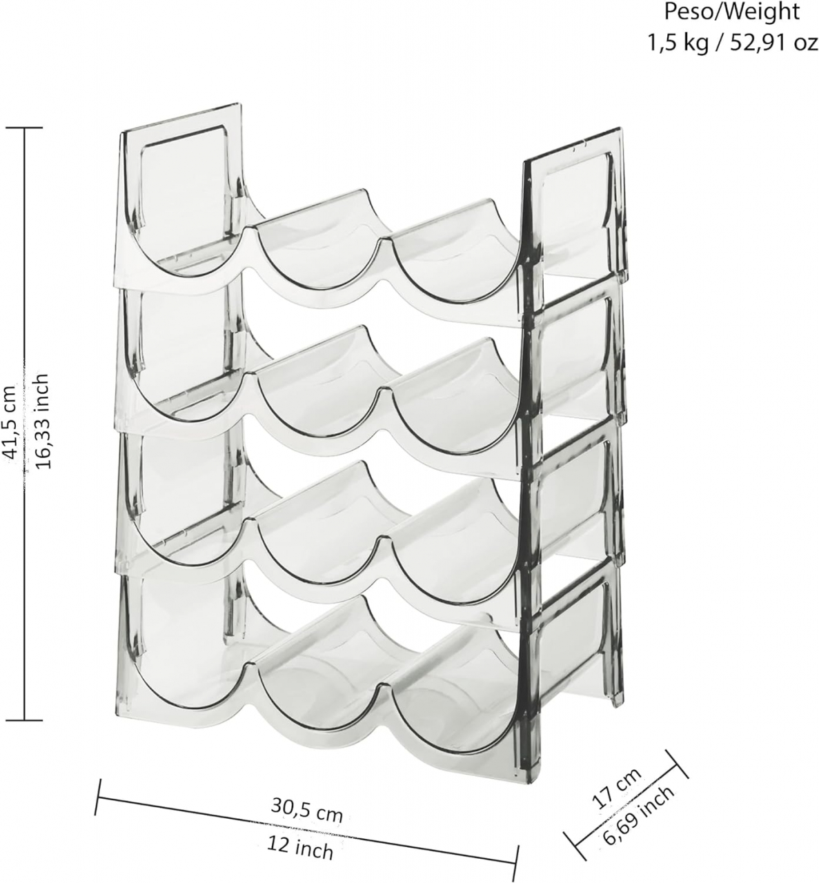 Suport tip crama pentru sticle - transparent - WLK [2]